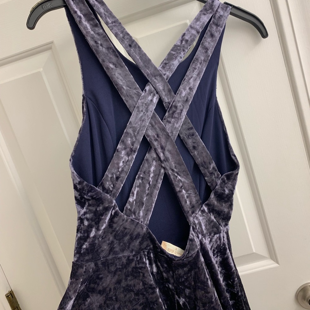 Navy Velvet Dress